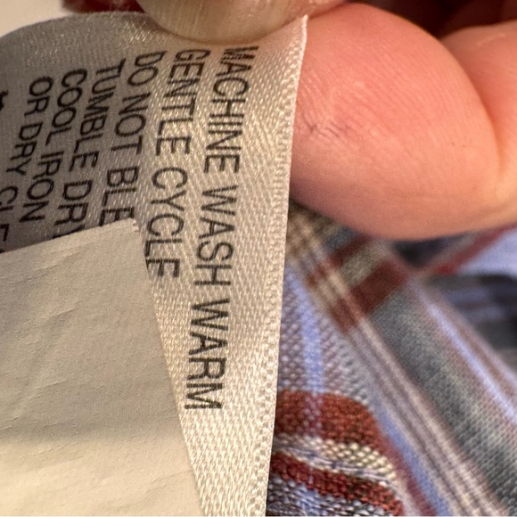 Orvis Men's 100% LINEN Button Down Shirt Short Sleeve Blue / Gray Plaid Sz L NEW - Picture 7 of 13